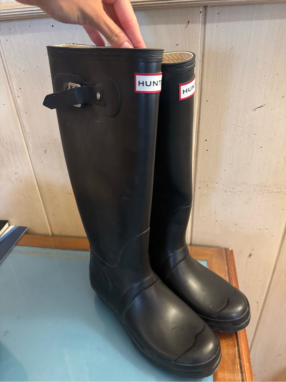 Hunter Matte Black Women's Tall Waterproof Rain Boots